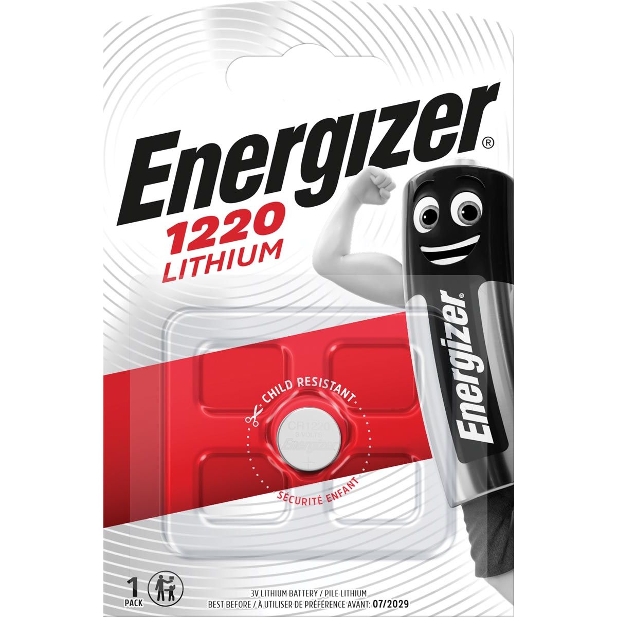 Energizer - knoopcel CR1220, op blister