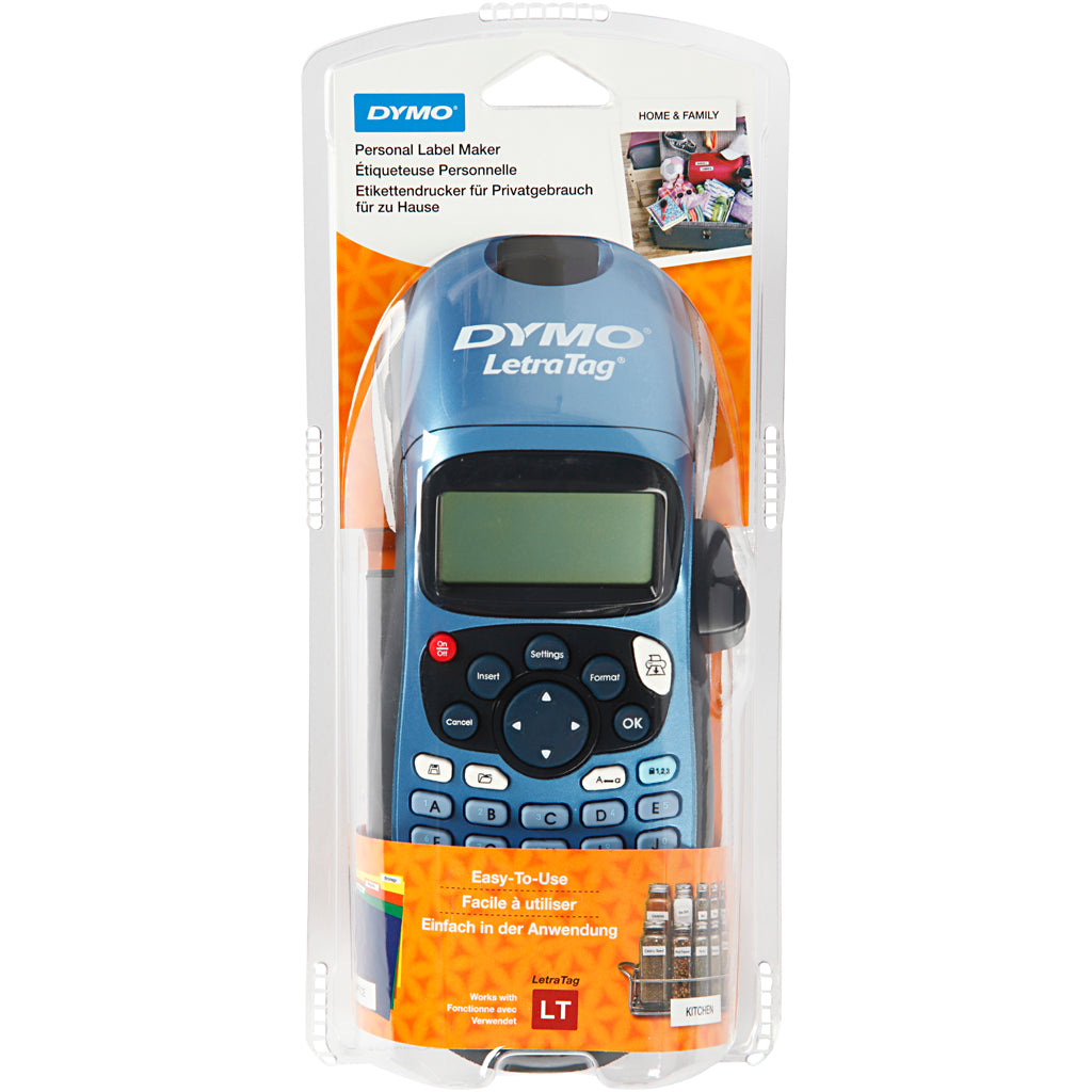 Dymo - Stampante per etichette LetraTag 100H portatile abc 12mm blu