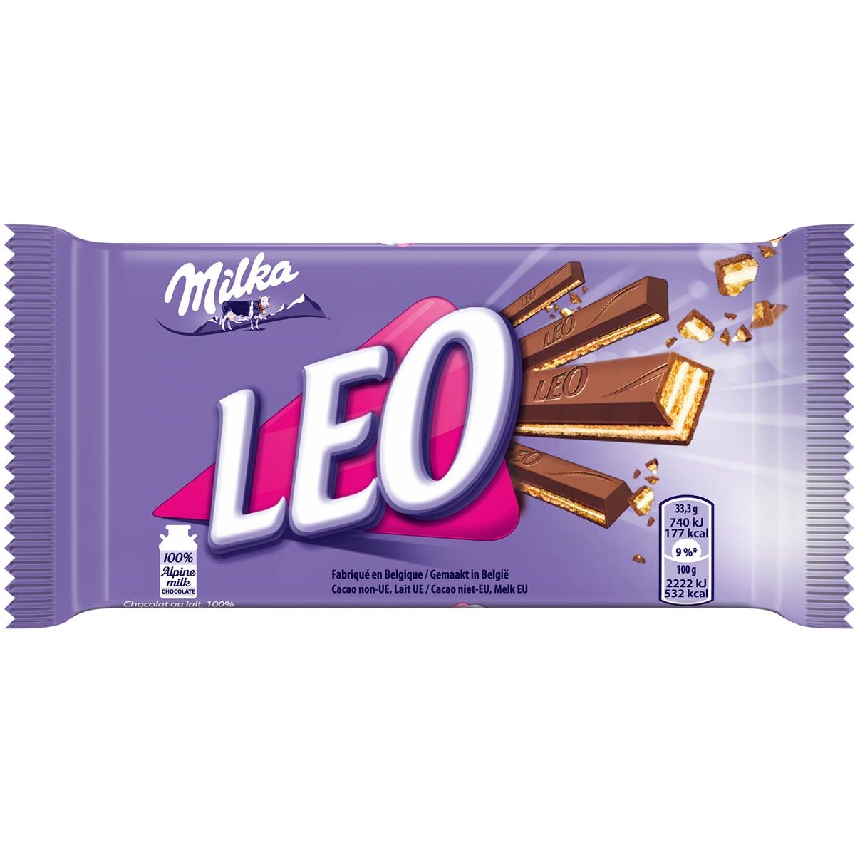 Milka - Leo melkchocoladereep, 33 g