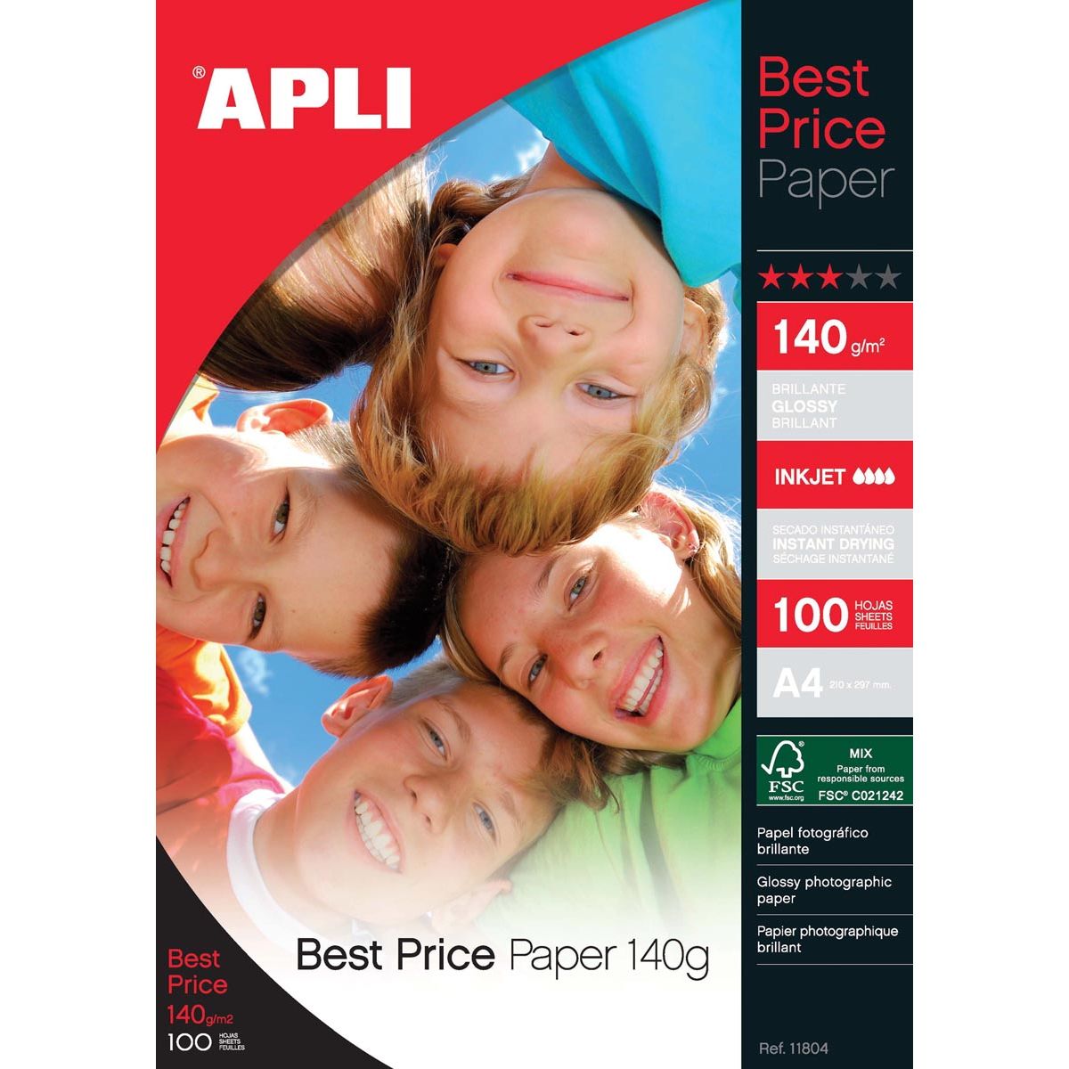 Apli - fotopapier Best Price ft A4, 140 g, pak van 100 vel