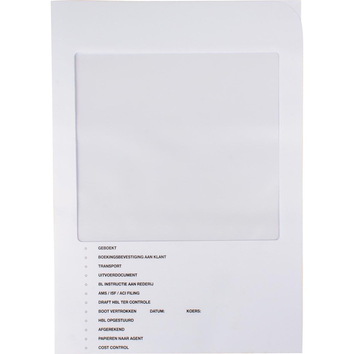 Klika - Douane mapje, wit, pak van 100 stuks