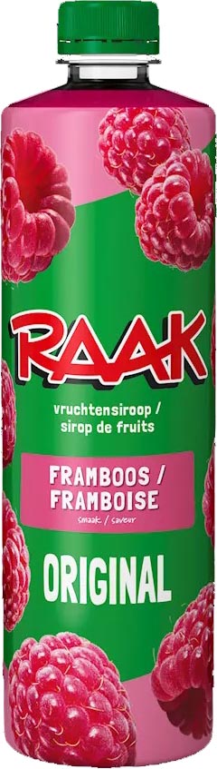Raak - siroop framboos, fles van 75 cl