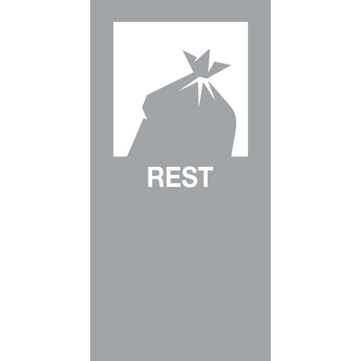 V-part - magneetsticker REST, grijs