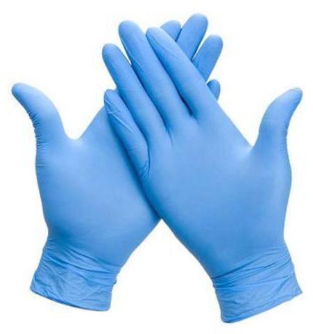 Markenlos – Nitrilhandschuhe, mittel, blau, Packung à 100 Stück