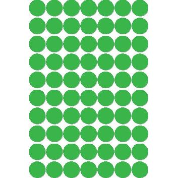 Apli - ronde etiketten in etui diameter 19 mm, groen, 560 stuks, 70 per blad