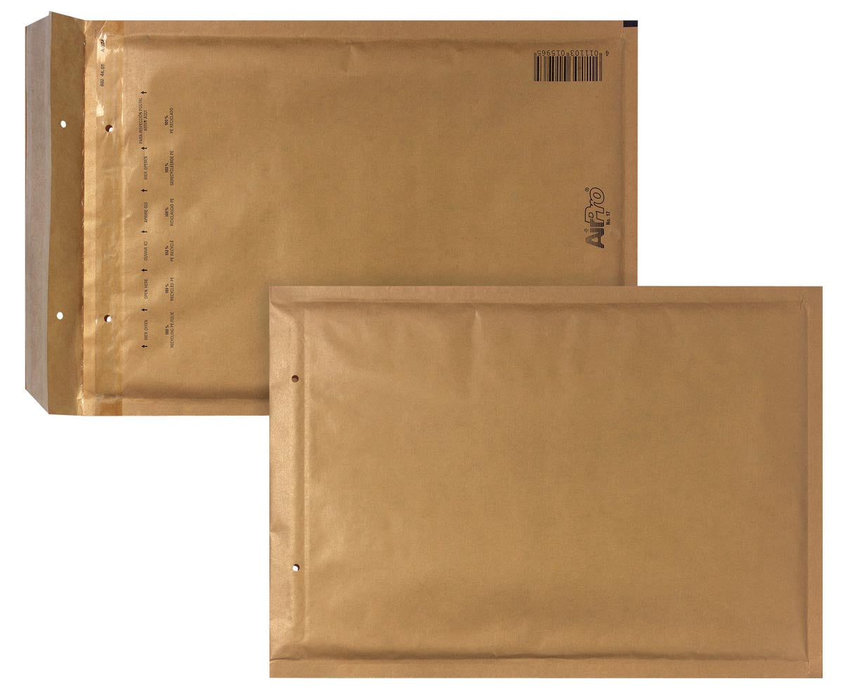 Airpro - Buste imbottite per bong, ft 180 x 265 mm, con chiusura a strisce, scatola da 100 pezzi, marrone