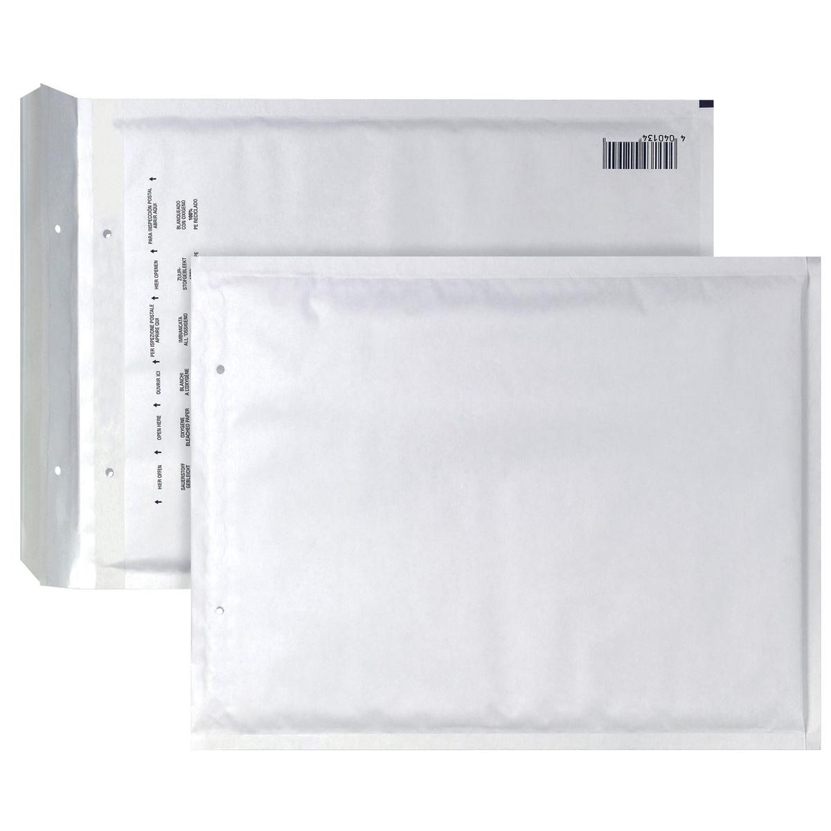 Airpro - Sobres de burbujas para bong, pies 270 x 360 mm, con cierre de tira, caja de 100 piezas, blanco