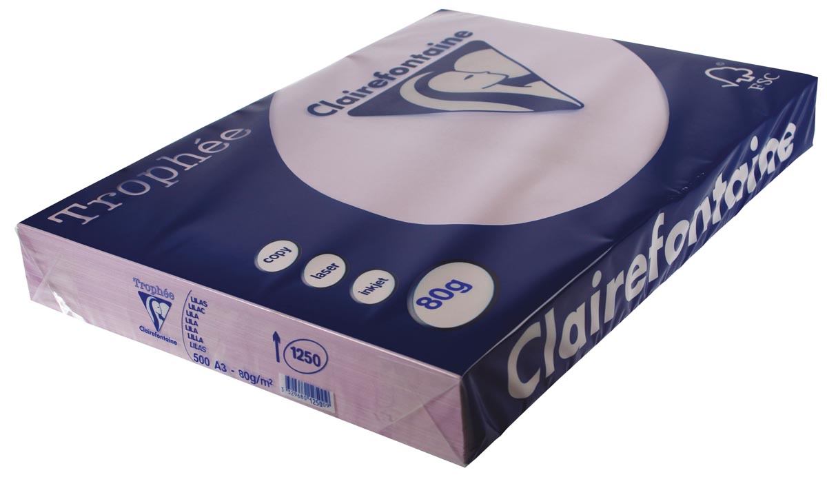 Clairefontaine - Trophée tel, gekleurd papier, A3, 80 g, 500 vel, lila