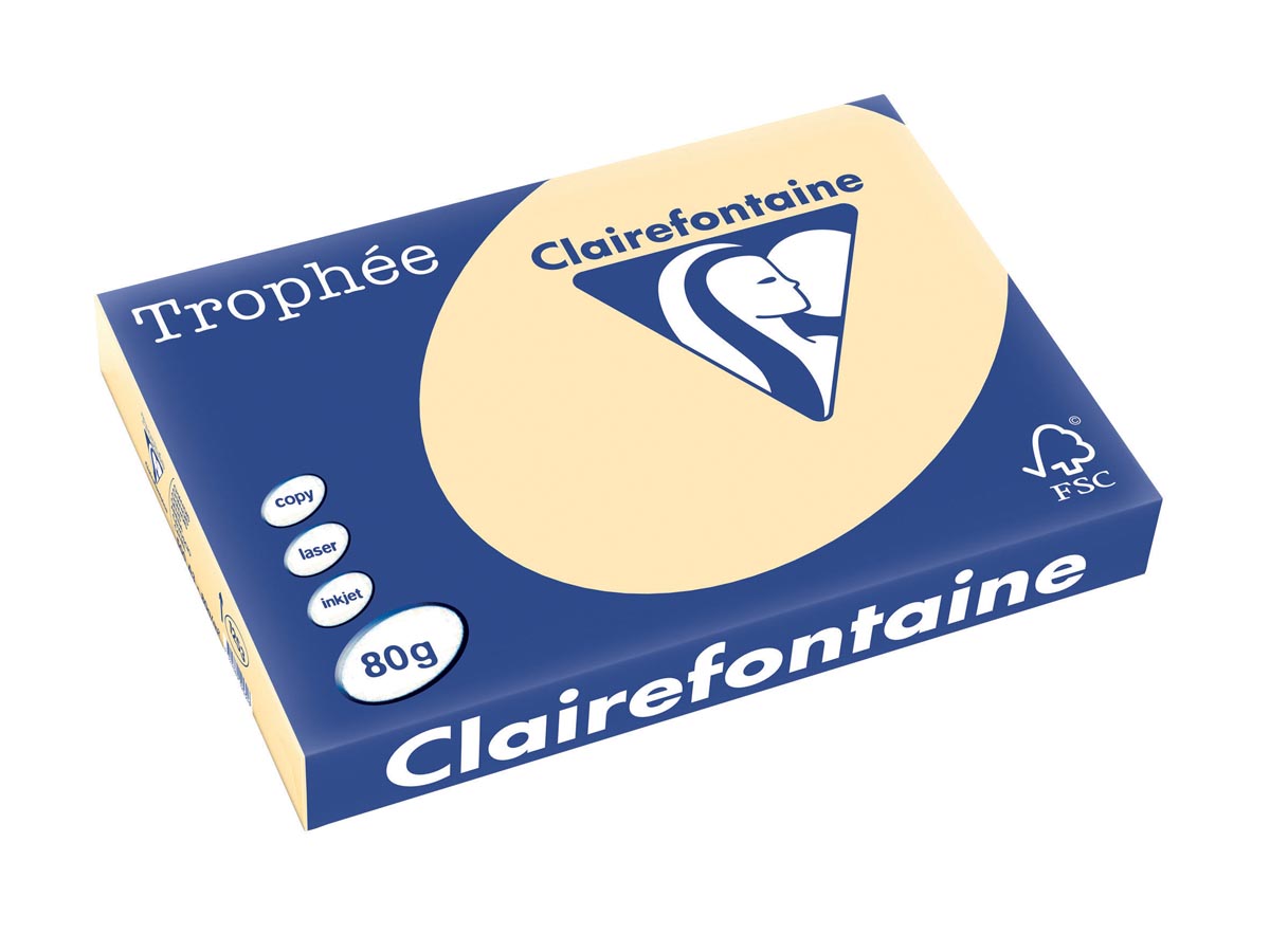Clairefontaine – Trophée tel, farbiges Papier, A3, 80 g, 500 Blatt, Edelsteine