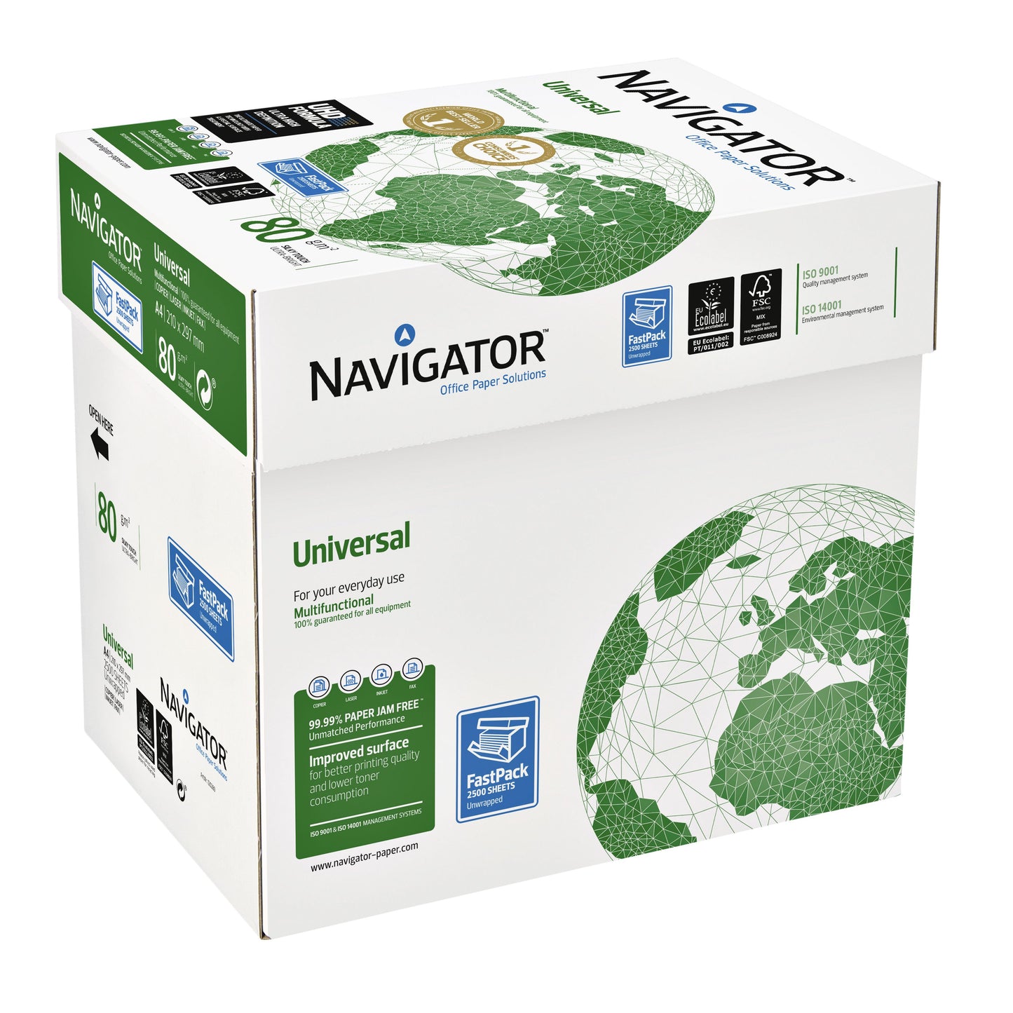 Navigator - Kopieerpapier Universal Nonstop A4 80gr wit 2500 vel