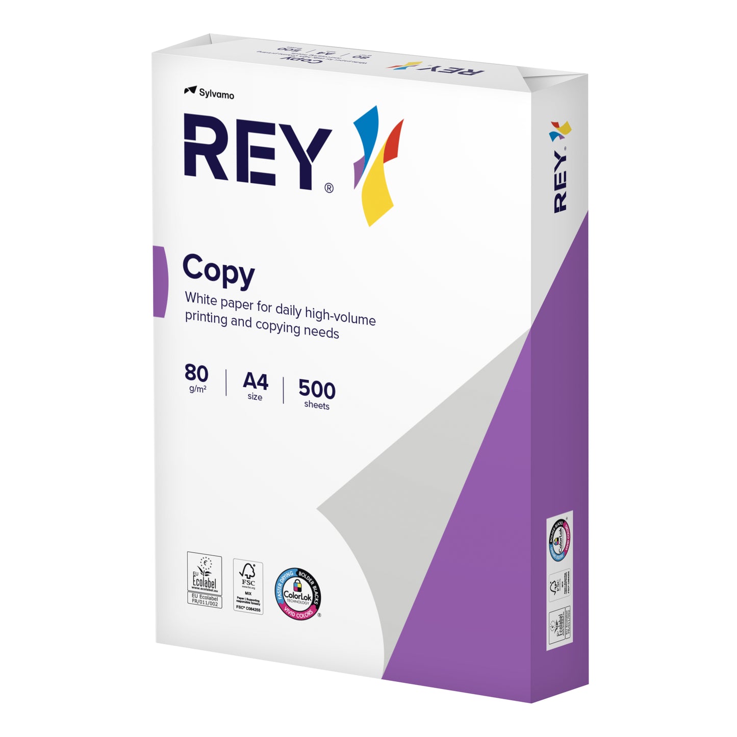 Rey - Papel copia Copia A4 80gr blanco 500 hojas | 5 piezas