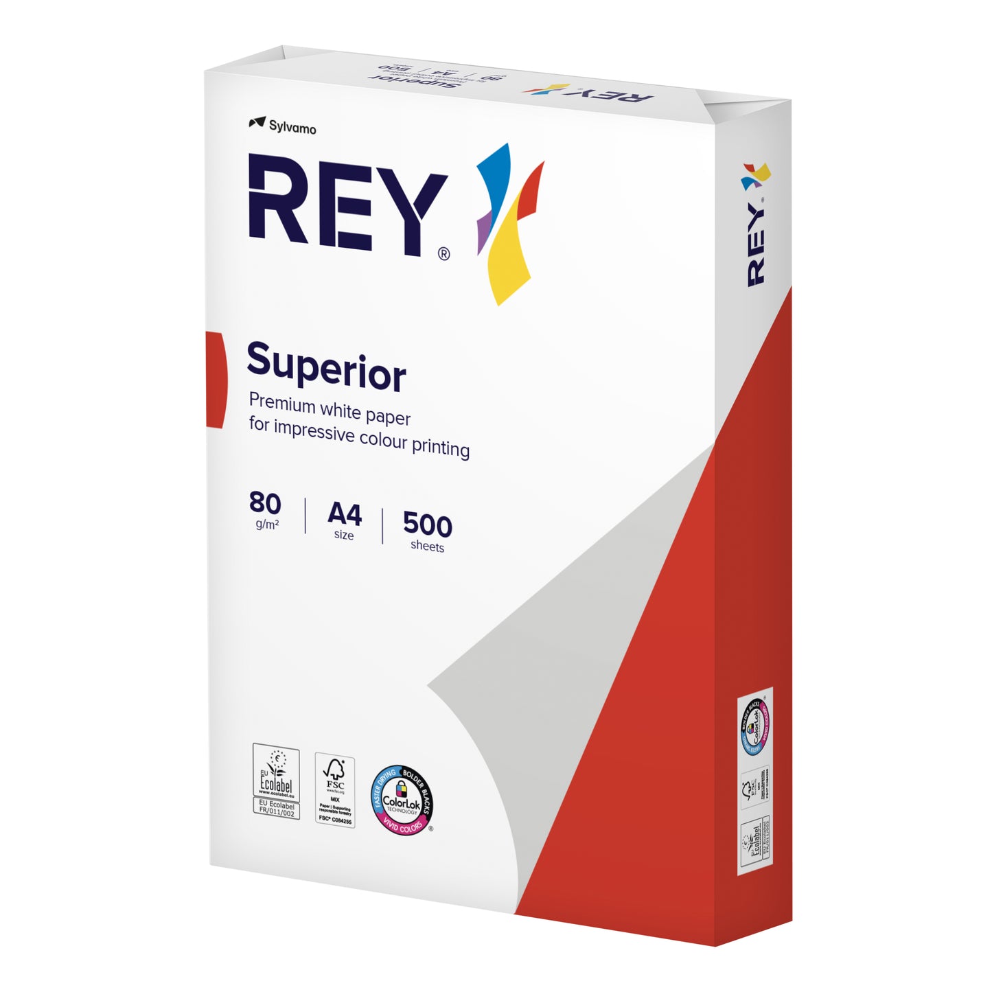 Rey - Papier à copier Supérieur A4 80gr blanc 500 feuilles | 5 pièces