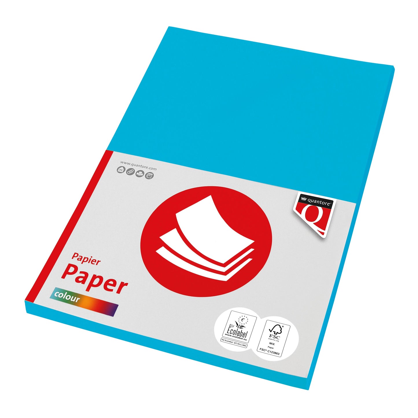 Quantore - Kopieerpapier col-100 a4 80gr azuurblauw