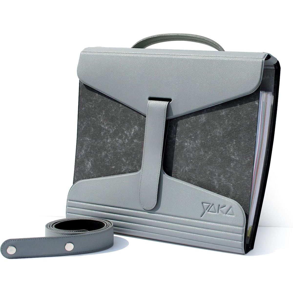 YAKA - porta cartellette, grigio