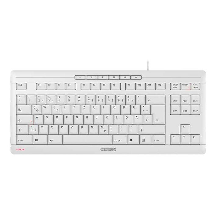 CHERRY - STREAM KEYBOARD TKL toetsenbord Universeel USB QWERTZ Duits Wit