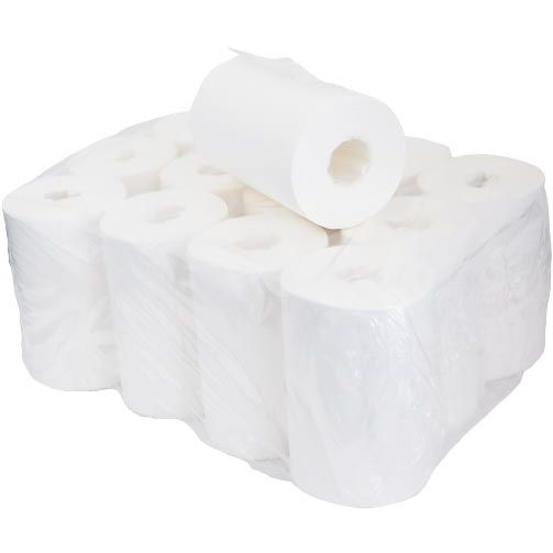 Klika - Poetspapier Mini, 2-laags, 70 m, pak van 12 rollen