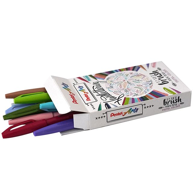 Pentel - Brushpen Sign SES15C pastel assorti doos à 12 stuks