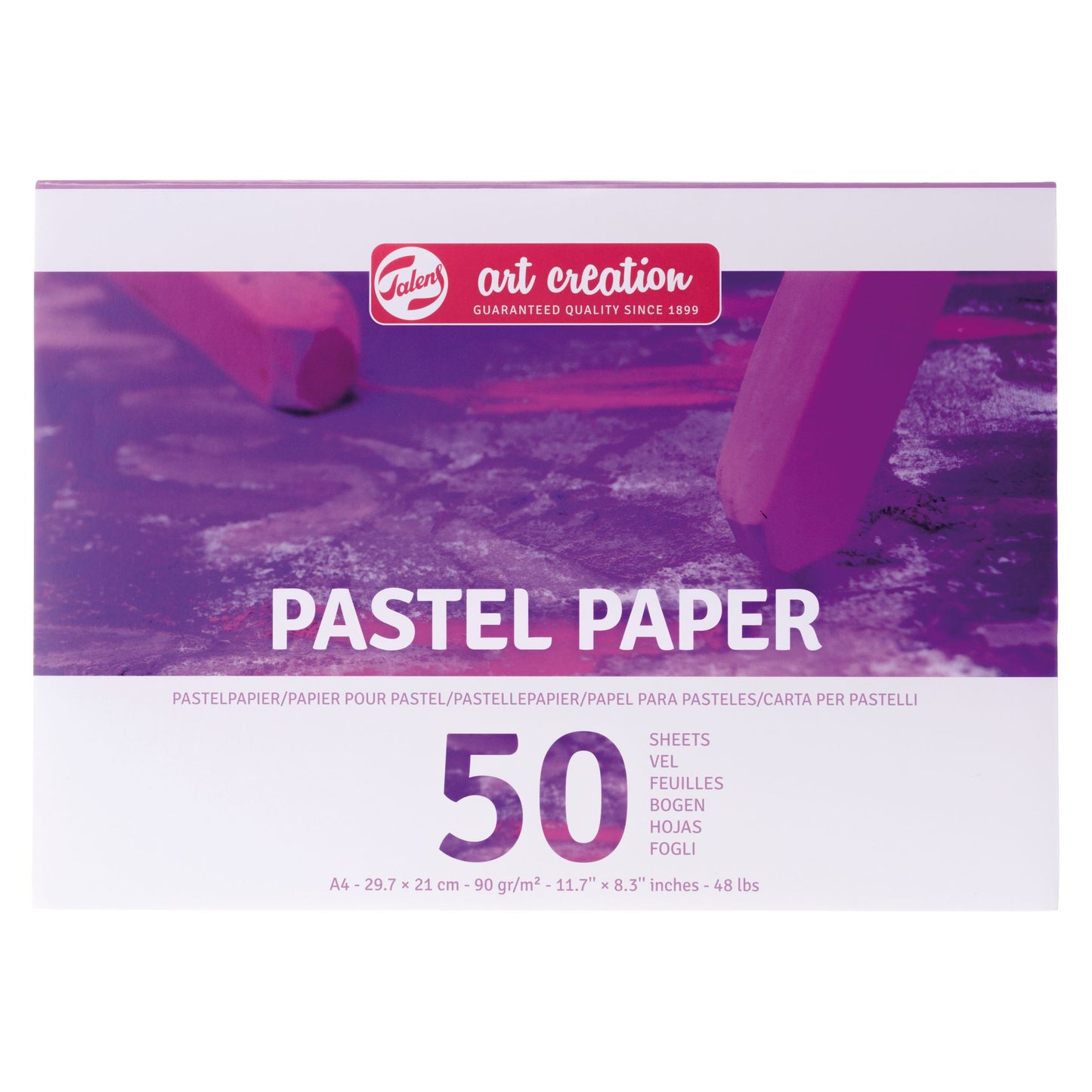 Talens Art Creation - papier à compter Art Creation 50 feuilles blanches 90gr 297x210mm violet | 3 pièces