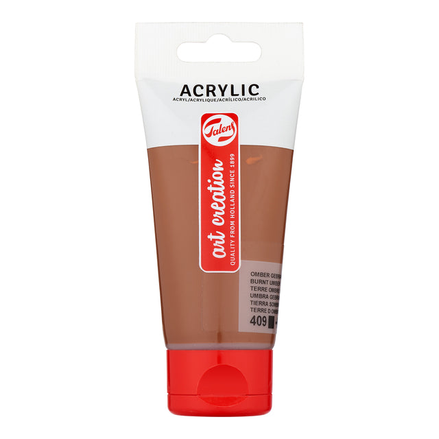 Talens Art Creation - Acrylverf tac 409 omber gebrand tube 75ml | 3 stuks