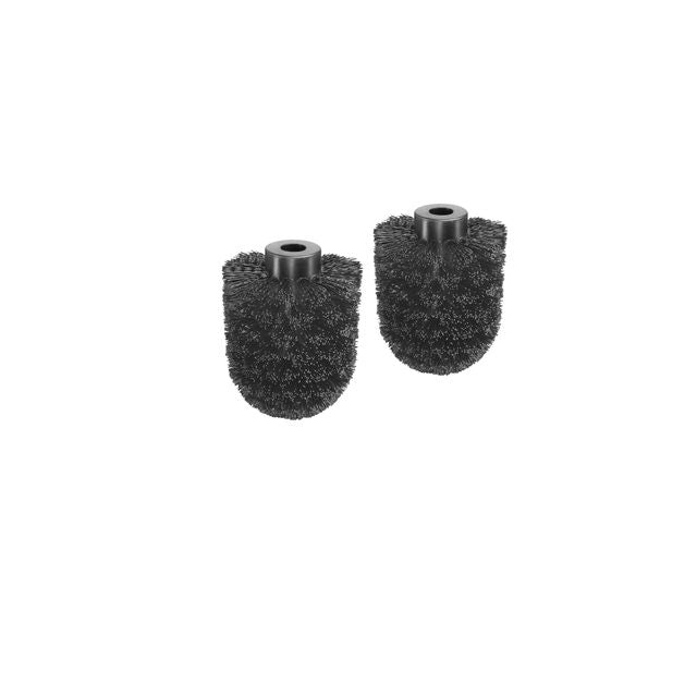 BlackSatino - Set sostituzione testine WC 2 pezzi nero 332150