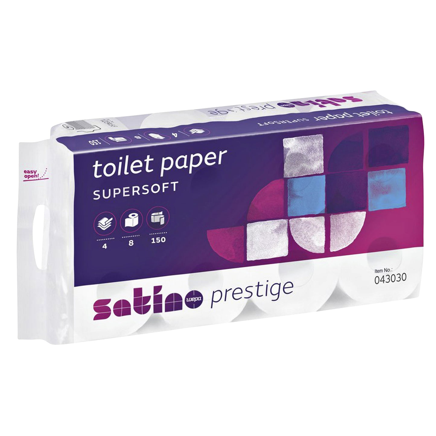Satino by WEPA - Toiletpapier Satino MT1 Prestige 4-laags 150 vel wit 043030 | 9 stuks