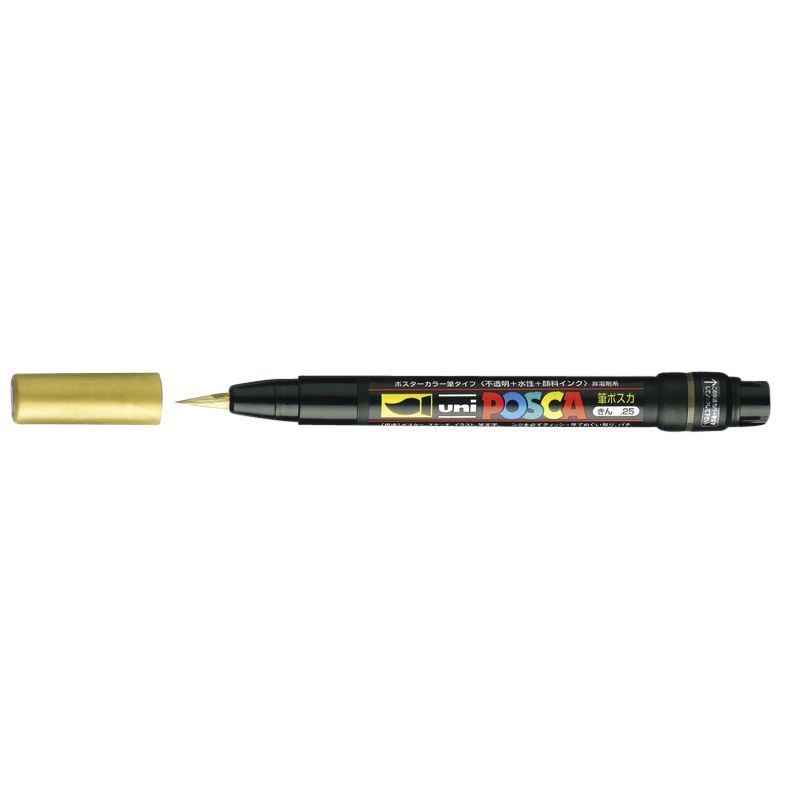 Posca - Marqueur Uni PCF350 Pinceau 1-10mm or
