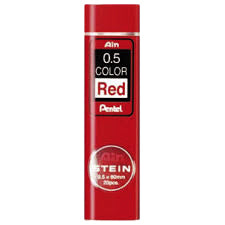 Pentel - Potloodstift Ain Stein HB 0.5mm rood koker à 20 stuks