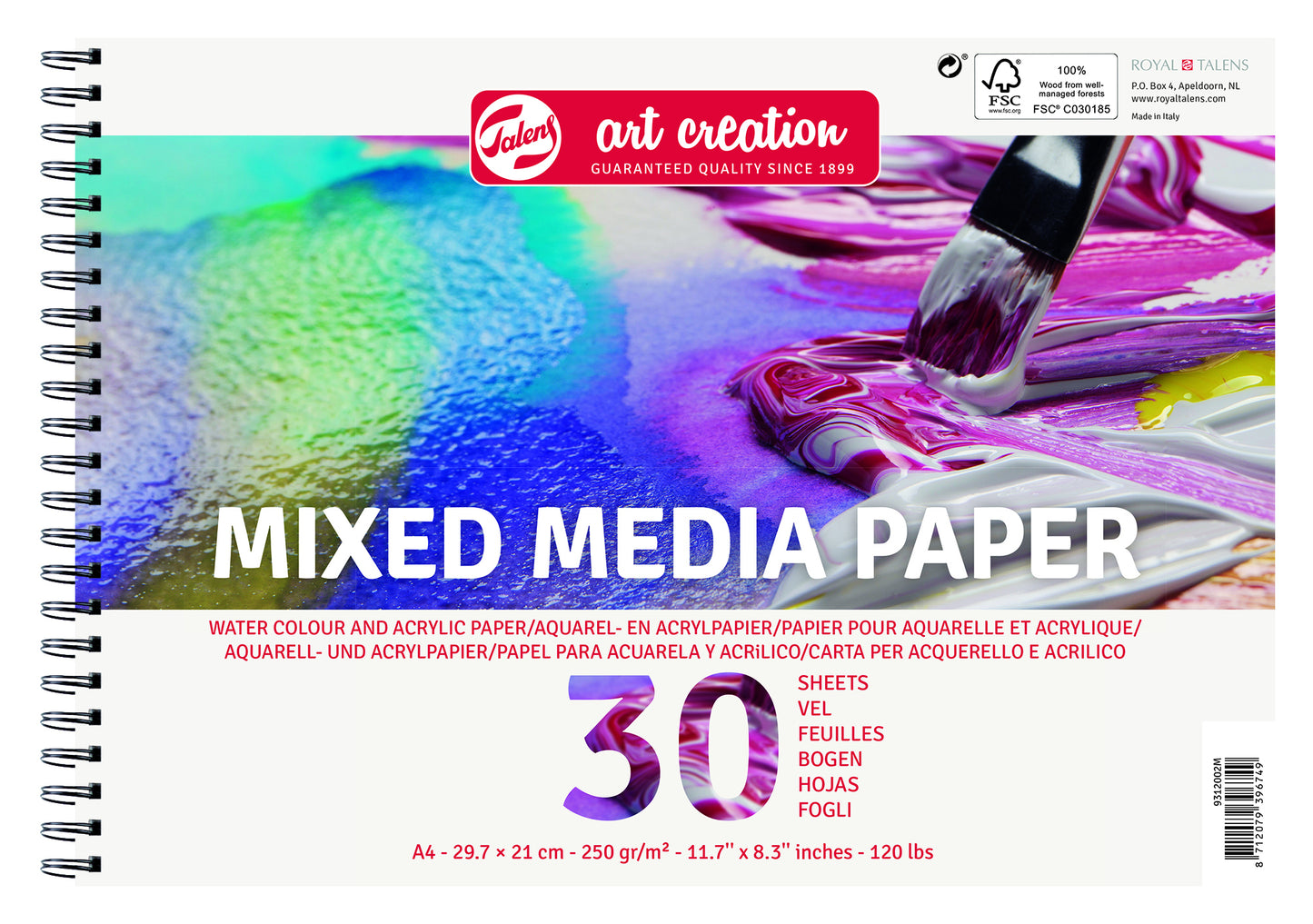 Talens Art Creation - Papier art creation mixed media a4 wit