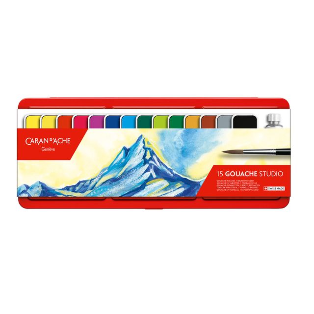 Caran d'ache - Plakkaatverf blik 15 kleuren