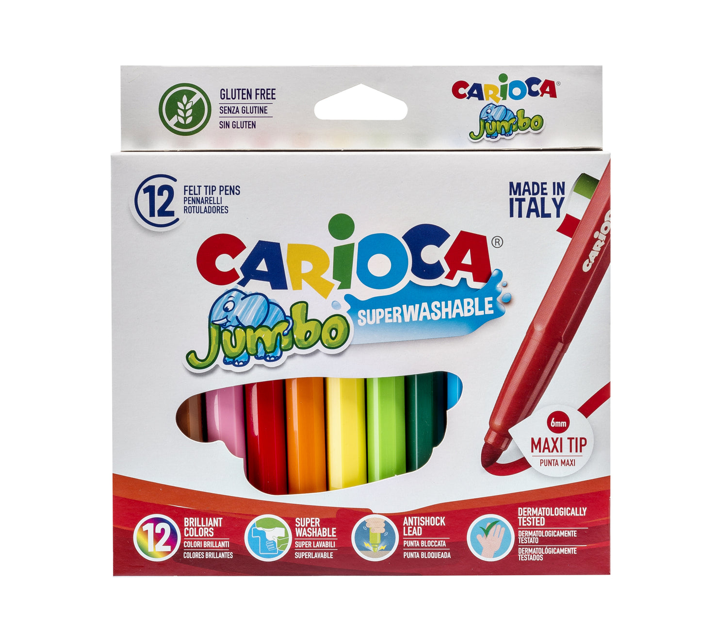 Carioca - Felt-tip pen maxi assorted set of 12 pieces