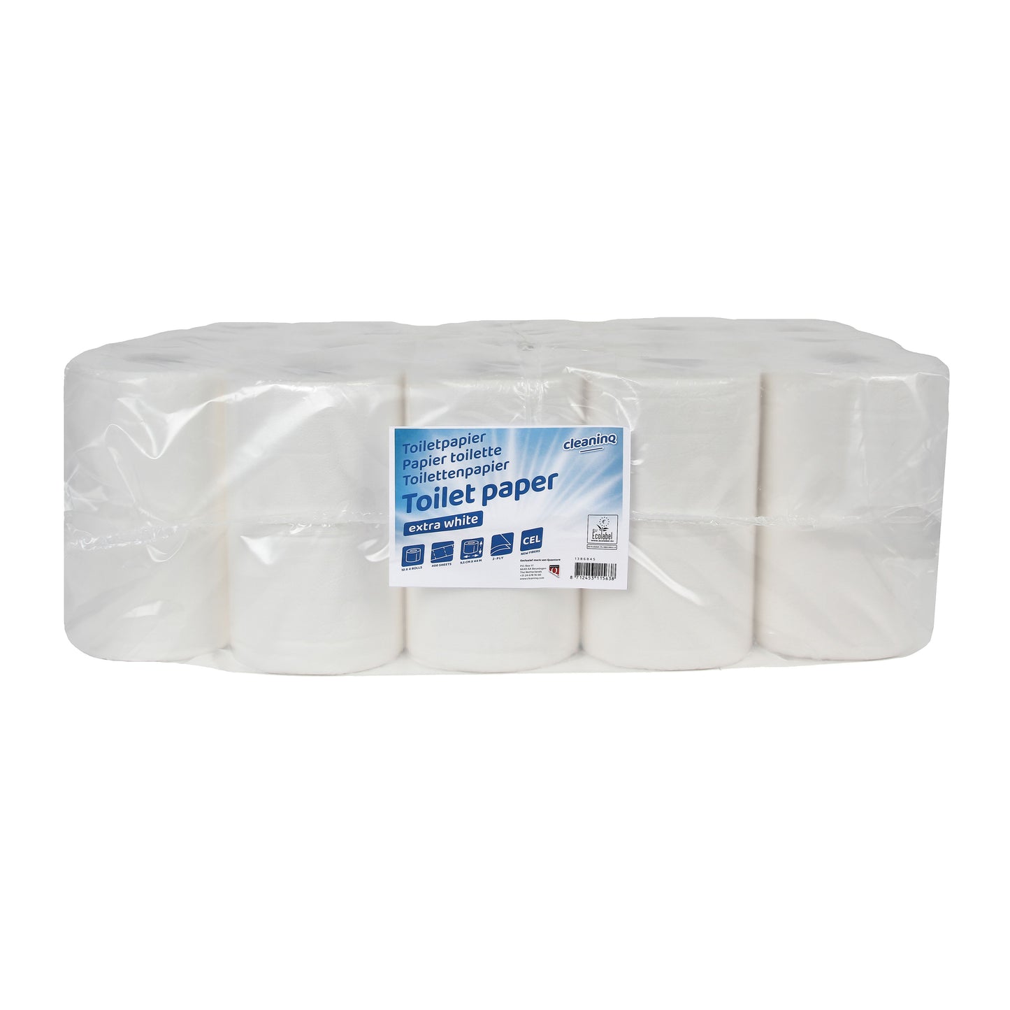 Cleaninq - Toilettenpapier 2-lagig 400 Blatt extra weiß