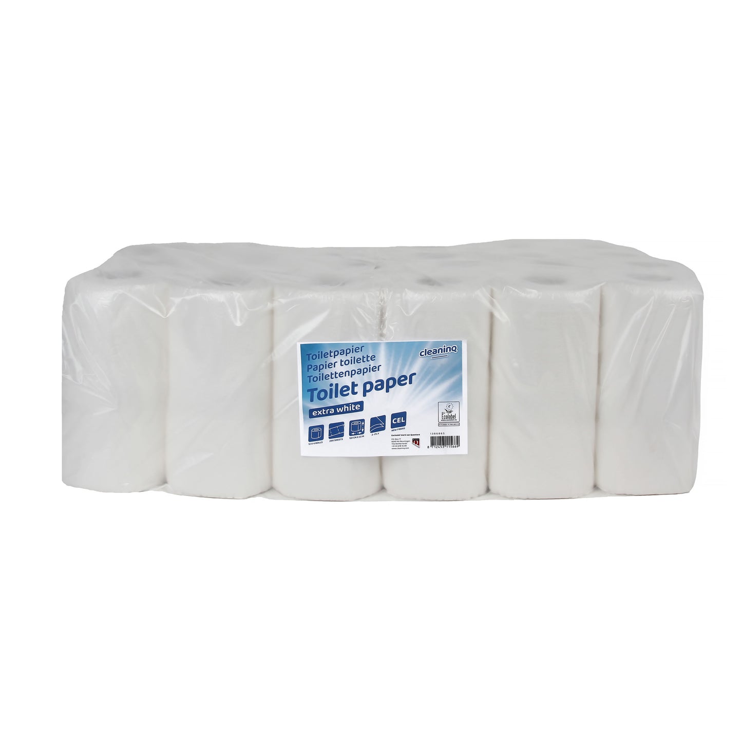 Cleaninq - Toilettenpapier 2-lagig 200 Blatt extra weiß