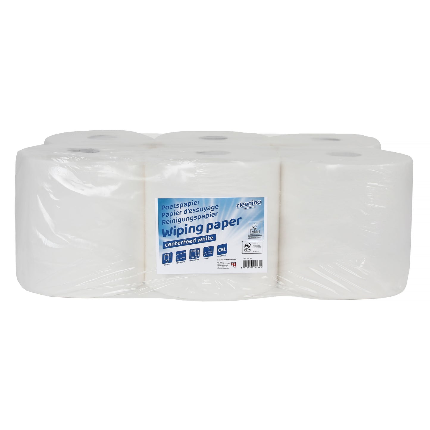Cleaninq - Papel limpiador midi 2 capas 160m blanco