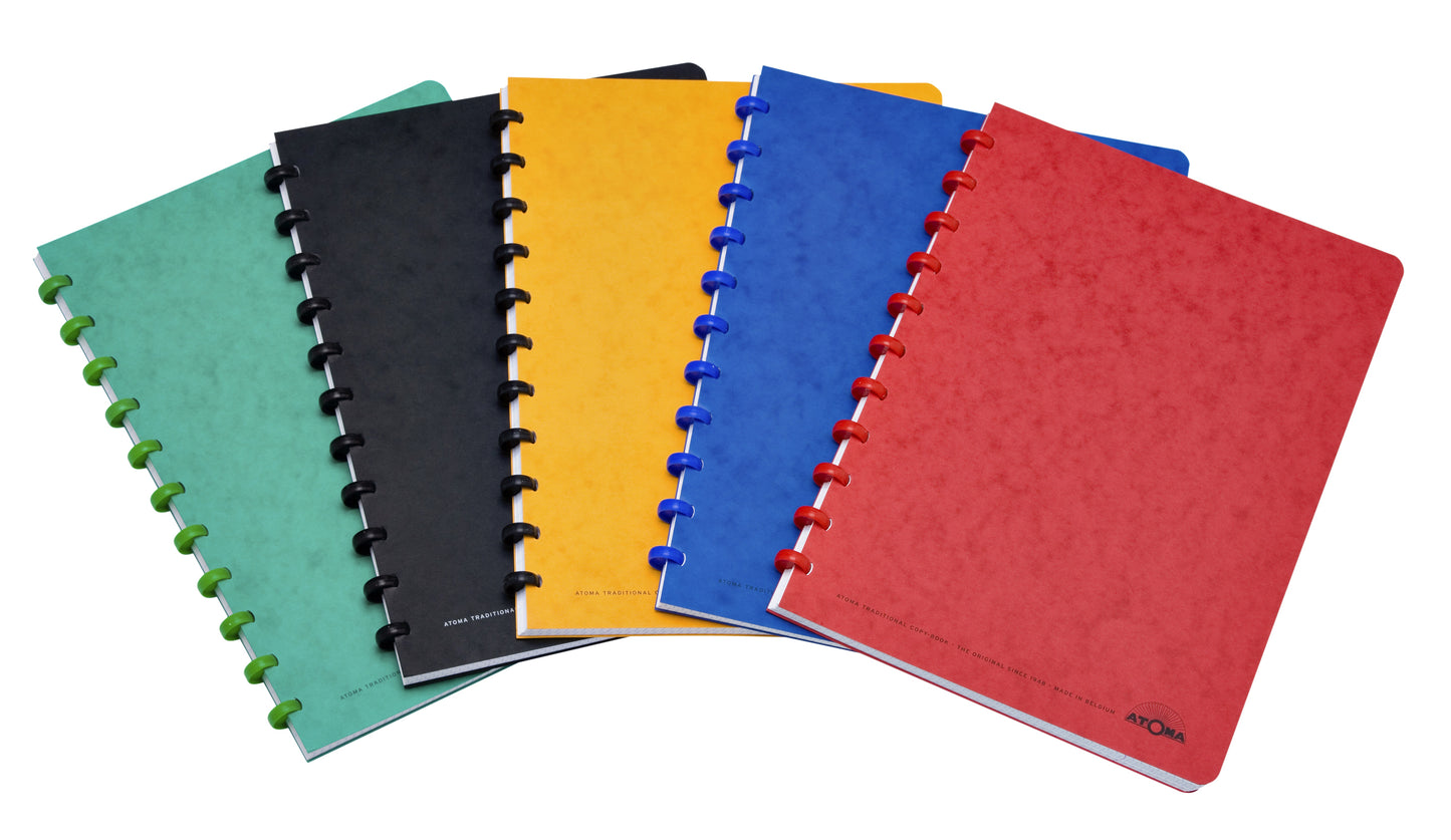 Atoma - Carnet A4 ligne 144 pages 90gr carton assorti