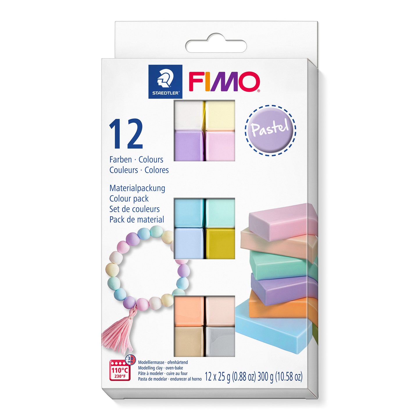 Fimo Staedtler - Clay Fimo soft color confezione da 12 colori pastello