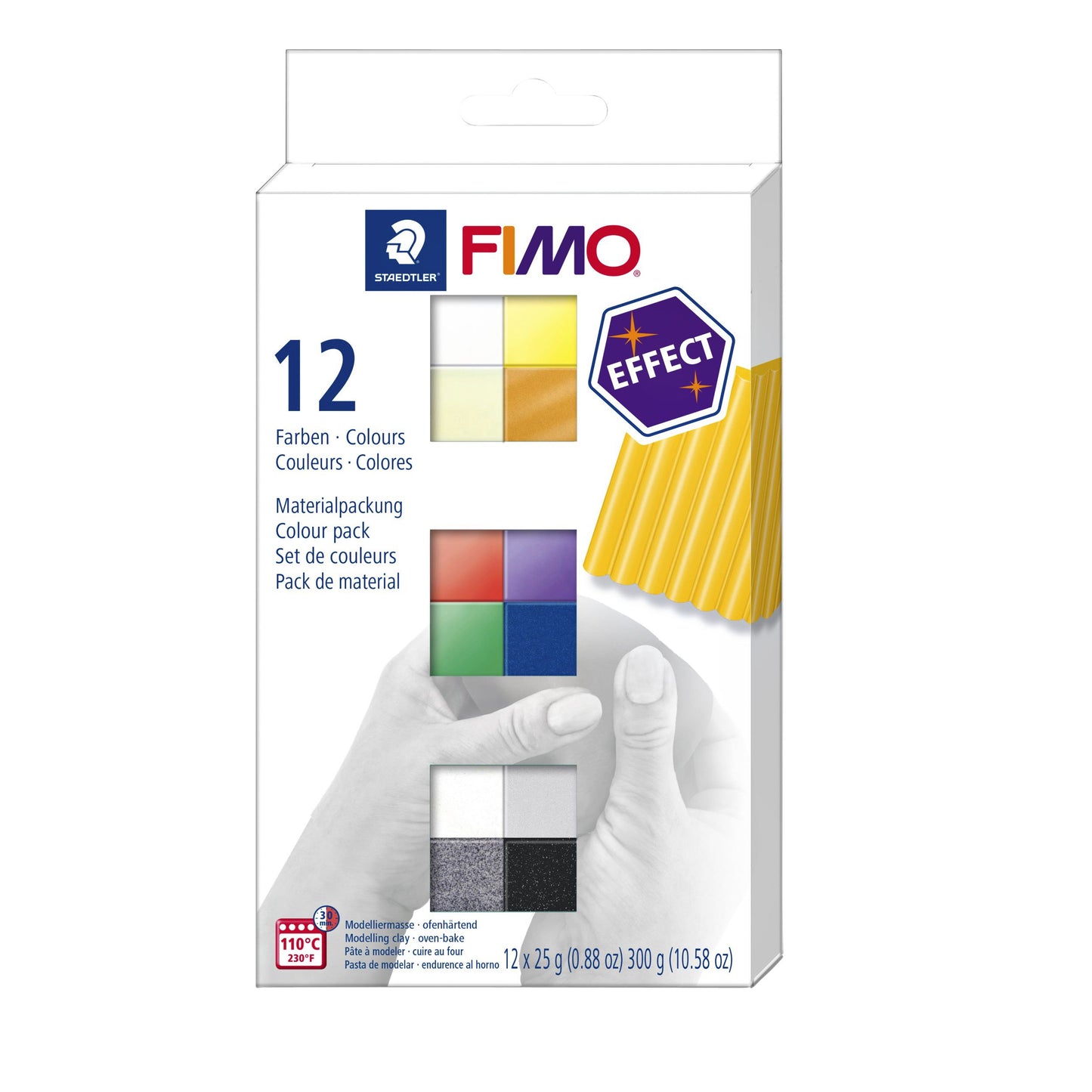 Fimo Staedtler - Klei Fimo effect colour pak à 12 basis kleuren