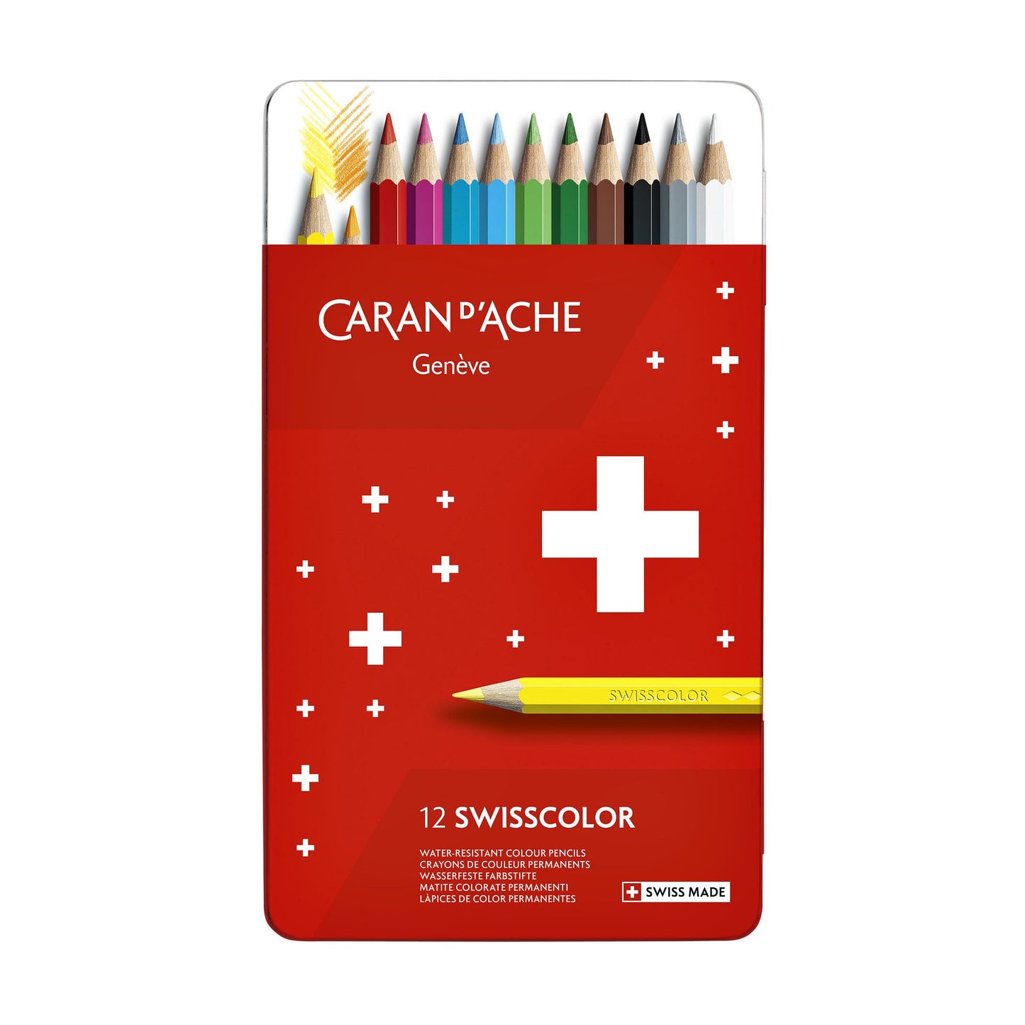 Caran d'ache - Lápices de colores Swisscolor 12 piezas surtidos
