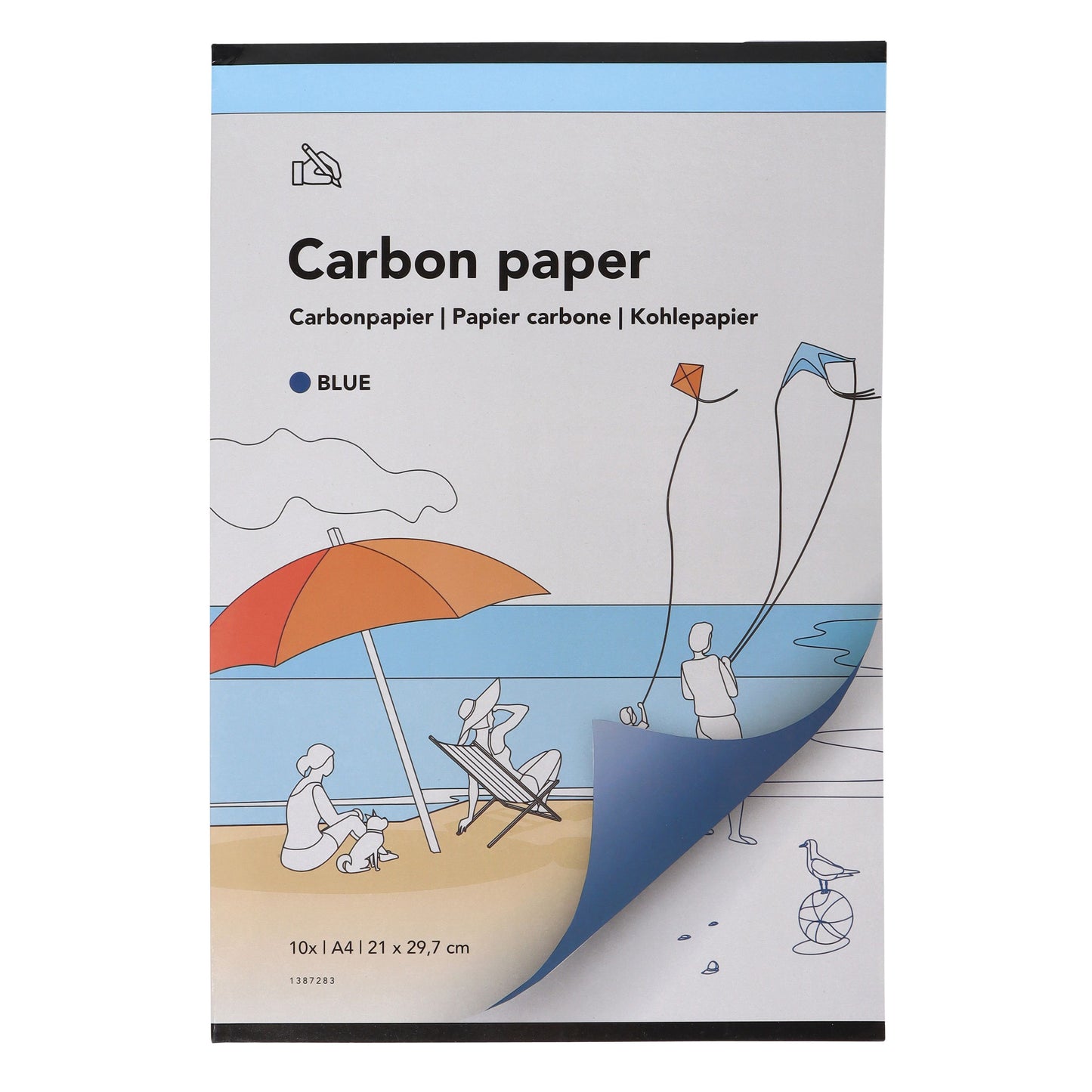 Qbasic - Carbonpapier a4 21x31cm 10x blauw