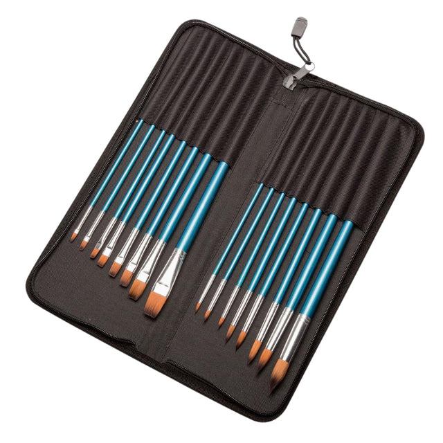 Conda - Kwasten set synthetisch 16 stuks in etui