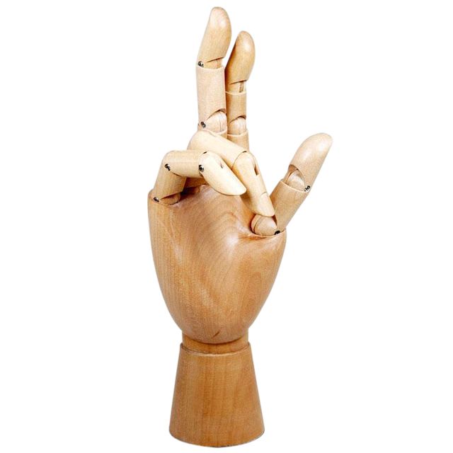 Conda - Ledenhand rechts man 30 cm naturel hout