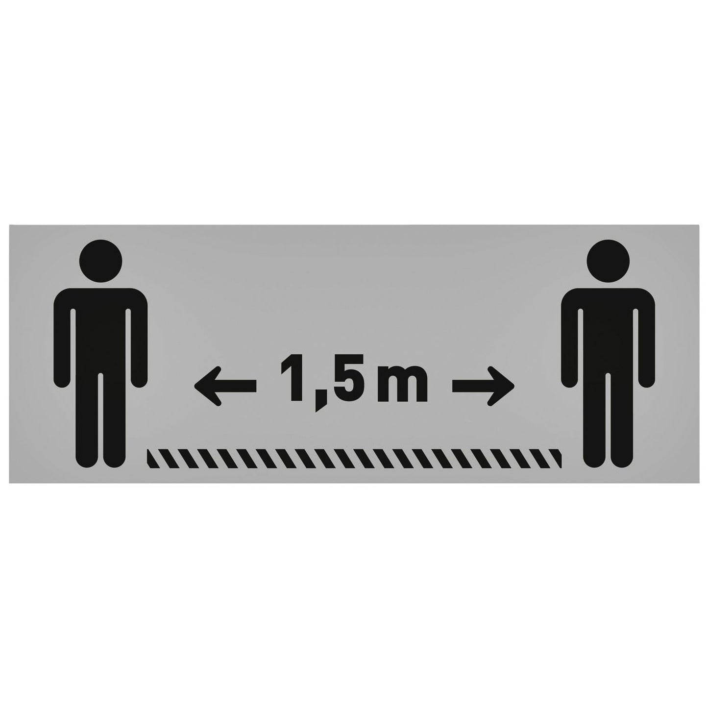 OPUS 2 - Vloersticker 40x15cm lichtgrijs zwart | 10 stuks