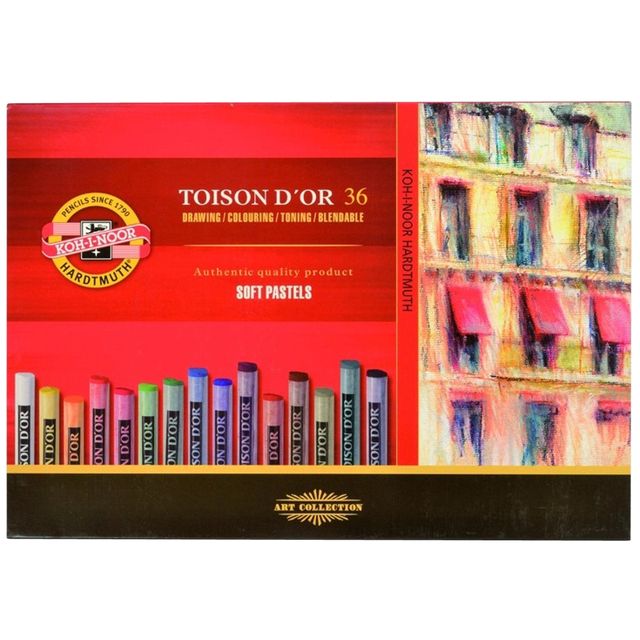 Koh-i-noor - counting chalk Toison 8515 round 36 pieces assorted | 2 pcs