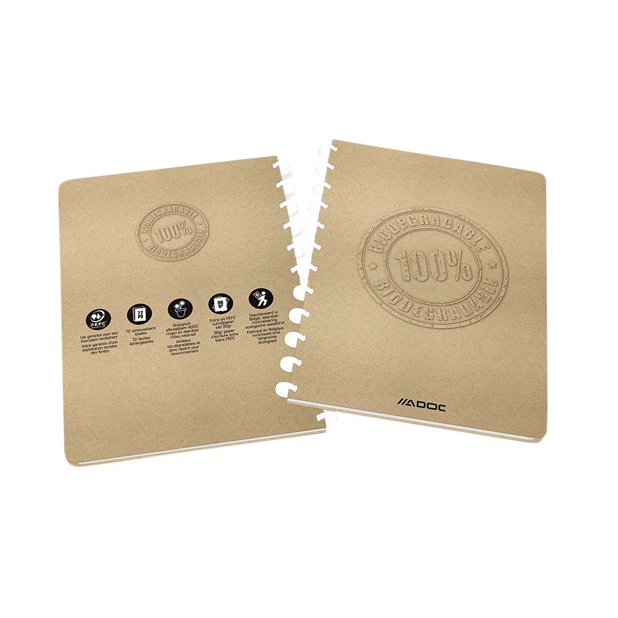 Adoc - Schrift BIO A4 lijn 144 pagina's 90gr kraft | 10 stuks