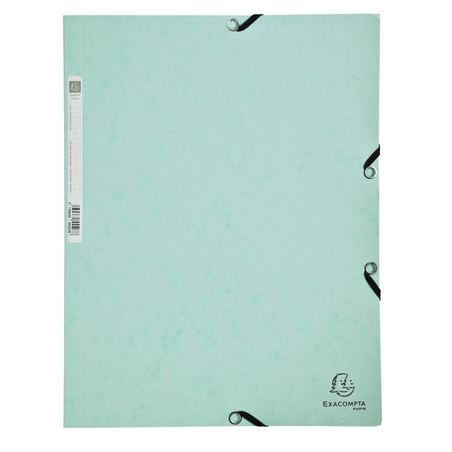 Exacompta - Elastomap acquerello A4 3 lembi 400gr cartoncino lucido verde