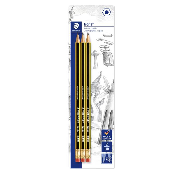 Staedtler - Lápiz Noris HB blister de 3 piezas