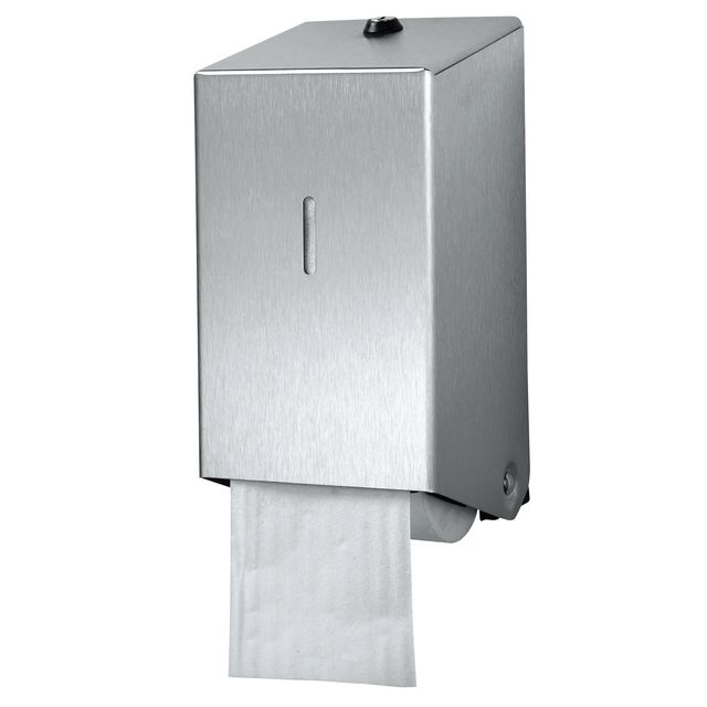 Euro Products - Dispensador de papel higiénico Products system roll duo plata 438001
