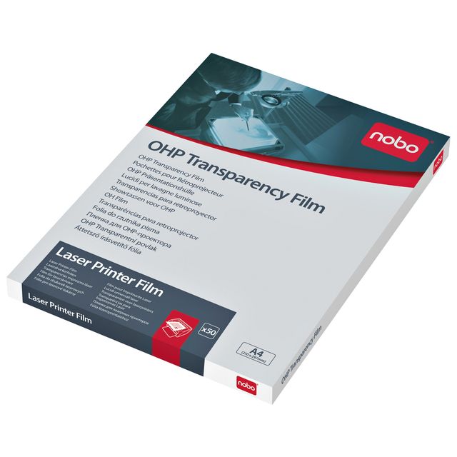 Nobo - Lucidi per lavagne luminose per stampanti laser 50 pezzi