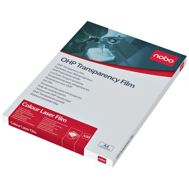 Nobo - Transparents pour rétroprojecteur pour imprimantes laser couleur 50 pièces