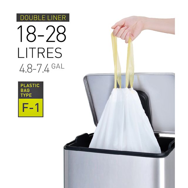 Eko - Afvalzak mdpe type f1 trekb 49x68cm 18-28l wit