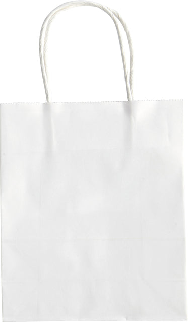 Folia Paper - Bolsa con asa Papel kraft Folia 110gr 18x21x8cm 20 piezas blanco